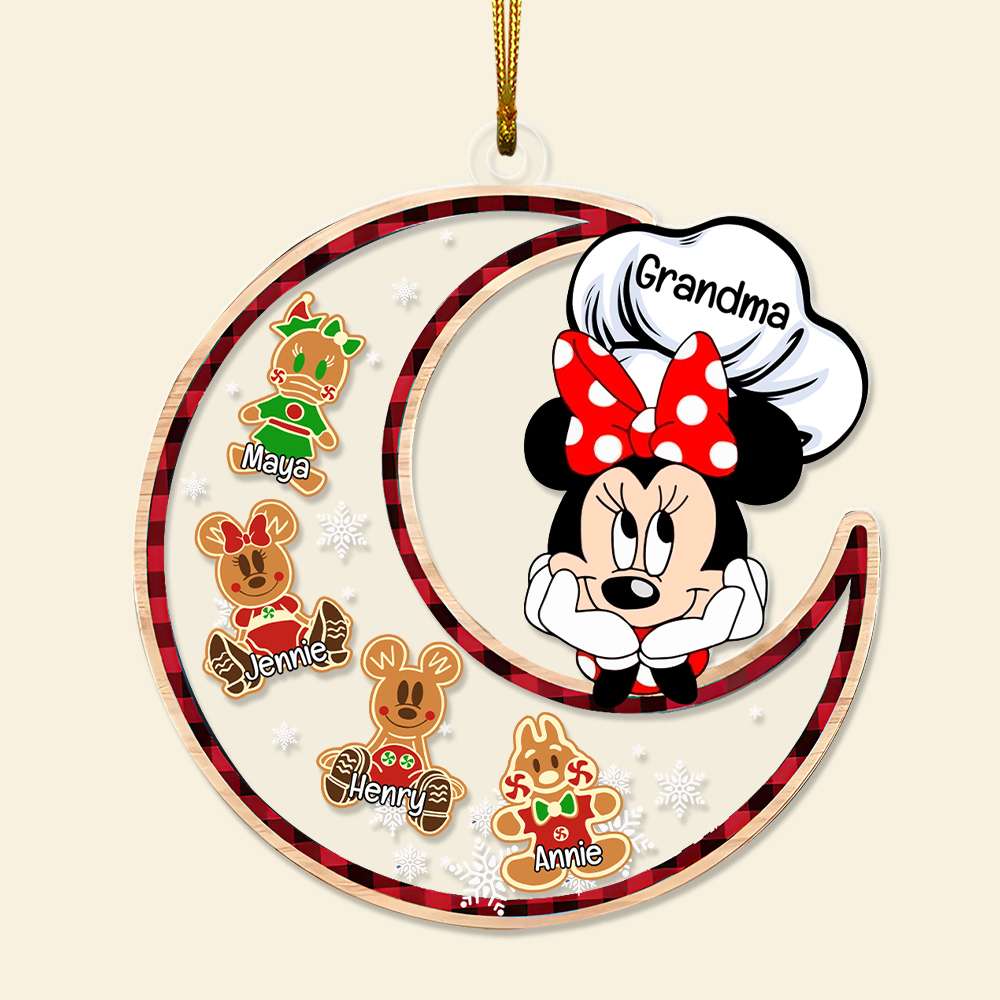 Personalized Christmas Ornament for Grandma - Minnie Mouse Design Ornament PopCulturePrints