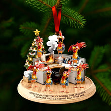 Load image into Gallery viewer, Office Chaos Chicken Acrylic Ornament - A Hilarious Personalized Gift for Coworkers Ornament PopCulturePrints
