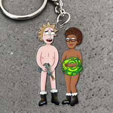 Load image into Gallery viewer, Custom Cartoon Couple Acrylic Keychain
