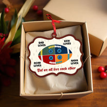 Load image into Gallery viewer, Personalized Family Christmas Ornament - Custom American Football Design Ornament PopCulturePrints
