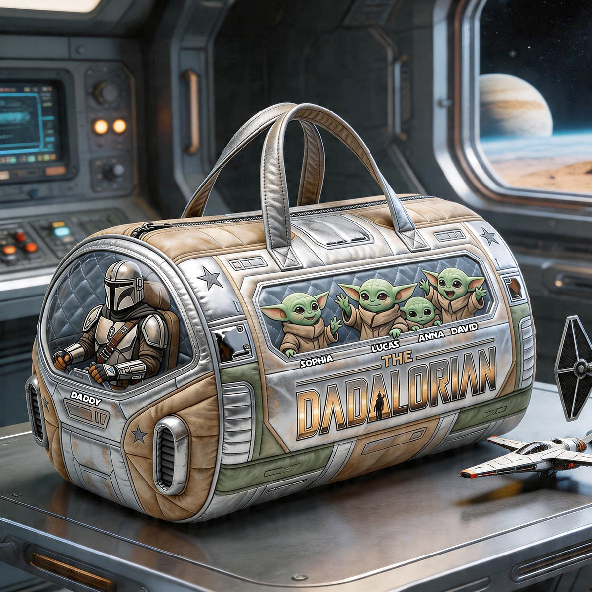“Not All Heroes Wear Capes” - Personalized Duffle Bag for Dads, Grandpas & More Quilted Duffle Bag PopCulturePrints