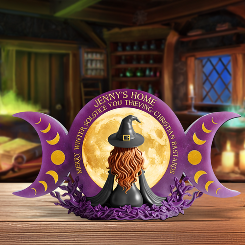 Embrace the Magic: Personalized Witch Plaque - Custom Gifts for Magic Lovers Shaped Plaques PopCulturePrints