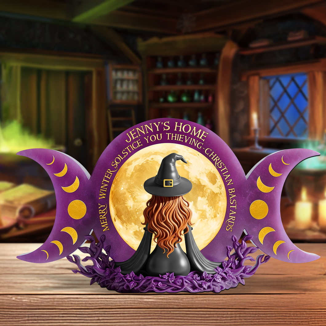 Embrace the Magic: Personalized Witch Plaque - Custom Gifts for Magic Lovers Shaped Plaques PopCulturePrints