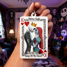 Load image into Gallery viewer, Drive Safe, You Are The King Of My Heart - Personalized Keychain for Couples Keychains PopCulturePrints
