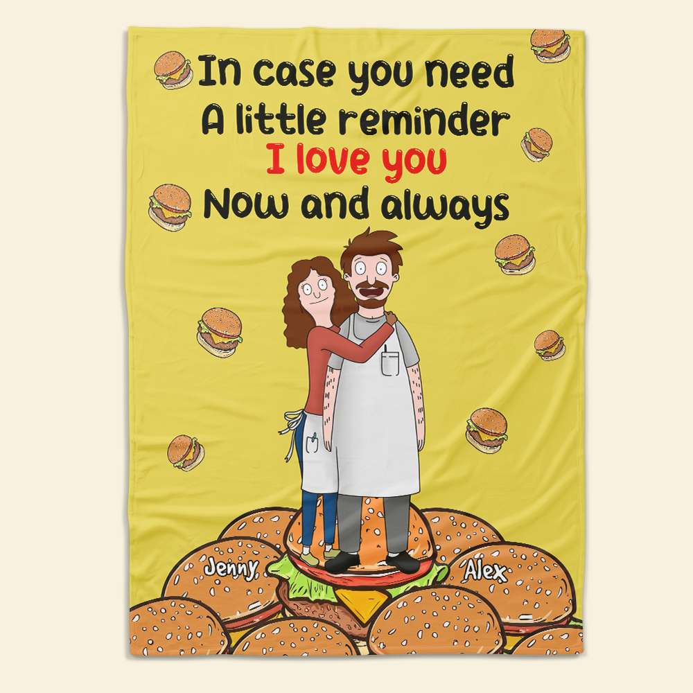Personalized Couple Blanket - I Love You Now and Always Blanket PopCulturePrints