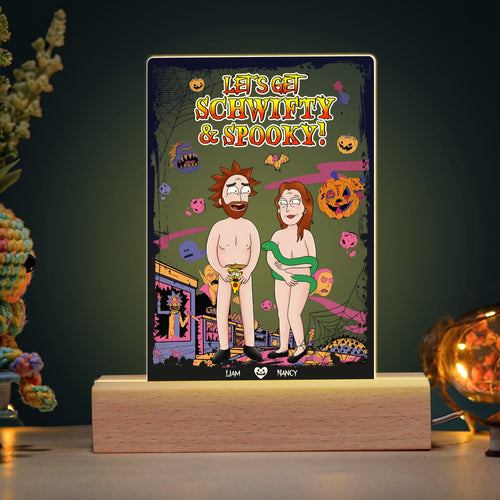 Spooky Couple Personalized 3D LED Light Gift for Halloween Fun | Valentine's Day Gifts Led Night Light PopCulturePrints
