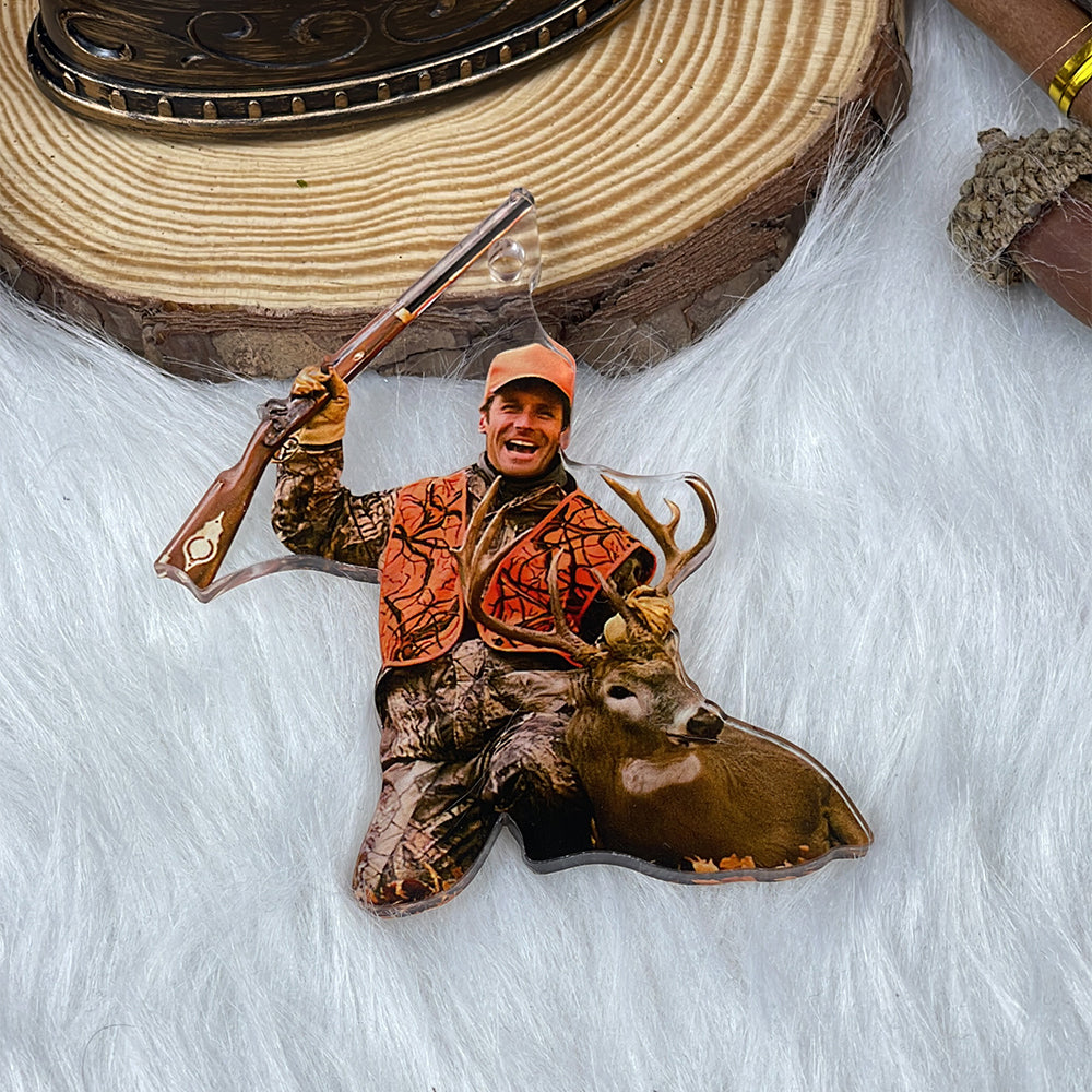 Personalized Hunting Enthusiast Photo Ornament Ornament PopCulturePrints