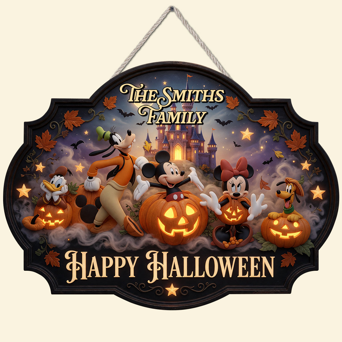 Happy Halloween Acrylic Sign - Personalized Halloween Gifts For Family 03natn060826 Acrylic Sign PopCulturePrints
