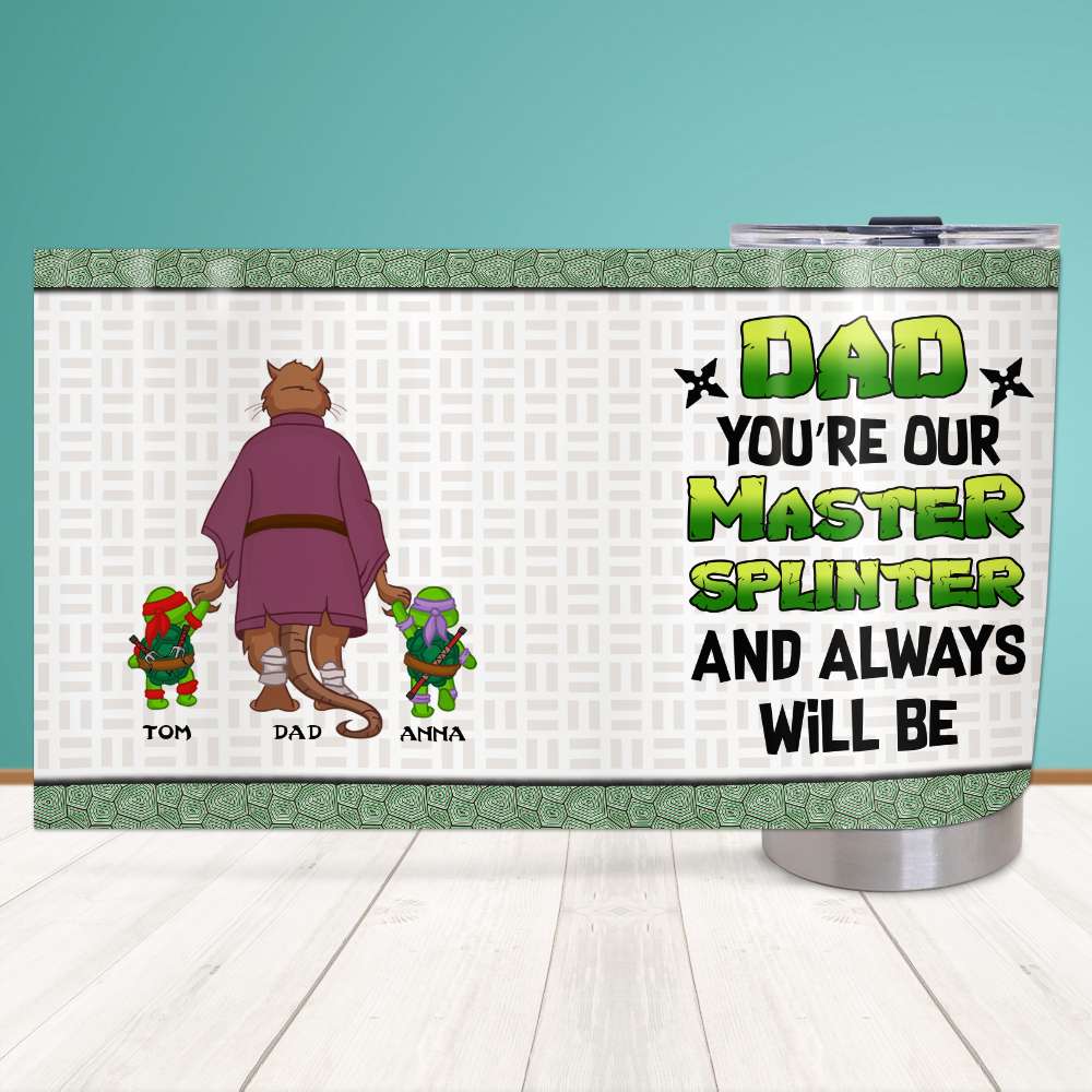 Personalized Master Dad Tumbler - Custom Ninja Theme Tumbler Cup PopCulturePrints