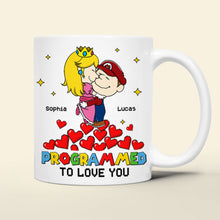 Load image into Gallery viewer, Customized Couple Coffee Mug - Programmed to Love You Coffee Mug PopCulturePrints
