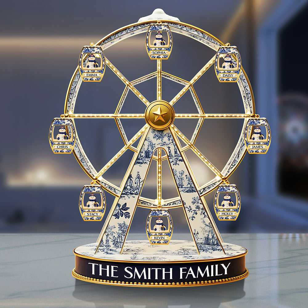 Bring Joy This Christmas with Personalized Snowman Family Acrylic Plaque - A Custom Gift for Loved Ones Shaped Plaques PopCulturePrints