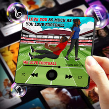 Load image into Gallery viewer, Personalized Football Lovers Photo Fridge Magnet - Unique Gift for Couples Fridge Magnet PopCulturePrints
