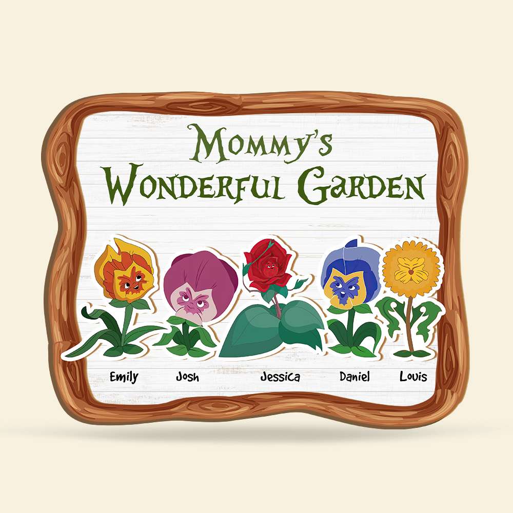 Personalized Mother's Day Garden Wood Sign Wood Sign PopCulturePrints