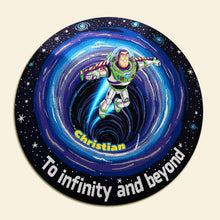 Load image into Gallery viewer, To Infinity and Beyond - Personalized Space Cartoon Round Mat - Unique Gift for Fans Doormat PopCulturePrints
