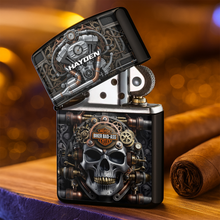 Load image into Gallery viewer, Ignite Your Spirit - Badass Biker Lighter - Personalized Gift for Motorcycle Lovers Lighter PopCulturePrints
