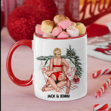 Load image into Gallery viewer, Personalized Couple&#39;s Christmas Mug - Romantic Sleep Quote
