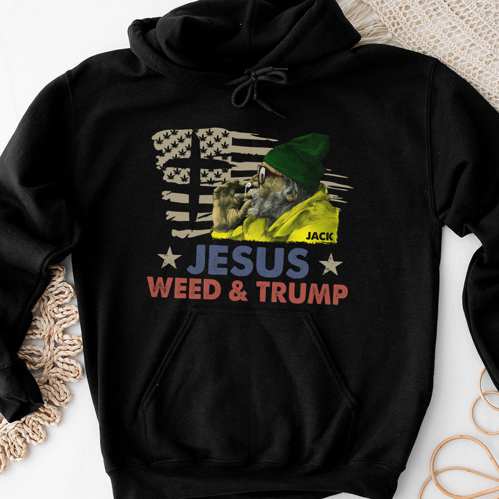 Jesus Weed & Trump Graphic T-Shirt