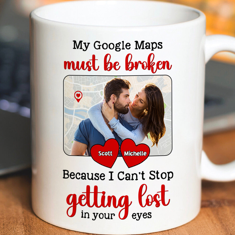 Personalized Couple Coffee Mug - Lost in Your Eyes Coffee Mug PopCulturePrints