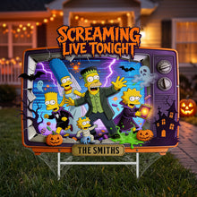 Load image into Gallery viewer, Screaming Live Tonight - Personalized Yard Sign for Halloween Lovers
