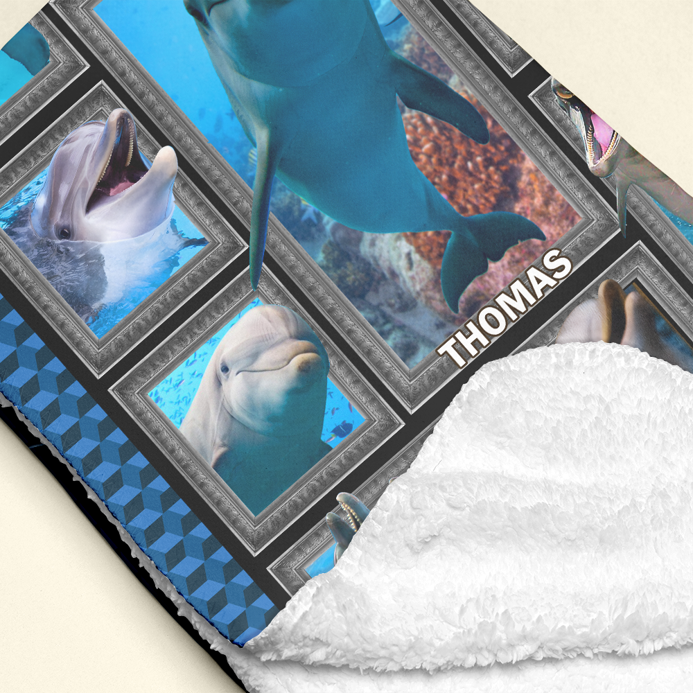 Personalized Dolphin Lover Blanket - Perfect Gift for Ocean Enthusiasts Blanket PopCulturePrints