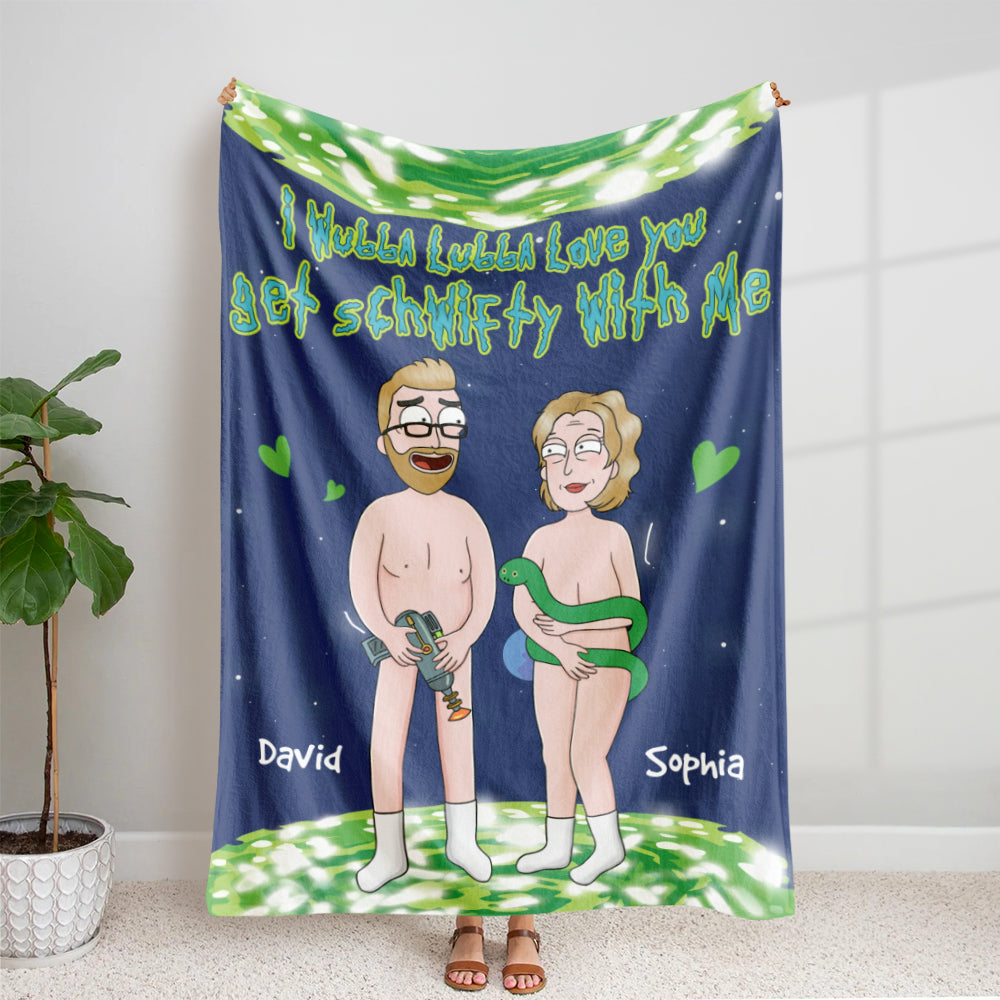Personalized Space Couple Blanket | Funny Romantic Valentine’s Day Gifts Blanket PopCulturePrints