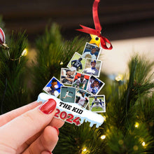 Load image into Gallery viewer, Personalized Baseball Photo Christmas Ornament 2024 Ornament PopCulturePrints
