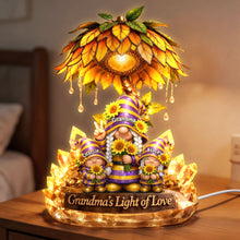 Load image into Gallery viewer, Bring Joy to Mom &amp; Grandma - Personalized Gnome Sunflower Acrylic Light Box Light Box PopCulturePrints
