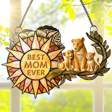 Load image into Gallery viewer, "Best Mom Ever" - Personalized Suncatcher Ornament - Thoughtful Gift For Moms, Grandmas &amp; Caregivers Ornament PopCulturePrints
