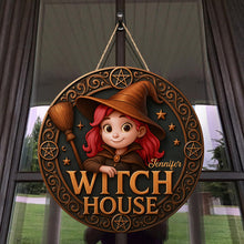 Load image into Gallery viewer, “Welcome to Your Magical Abode!” - Witch House Wood Sign - Personalized Gift for Witch Lovers Wood Sign PopCulturePrints
