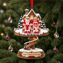 Load image into Gallery viewer, Lovely Old Couple Acrylic Ornament - Personalized Christmas Gifts For Couples 04ohlu131026 Ornament PopCulturePrints
