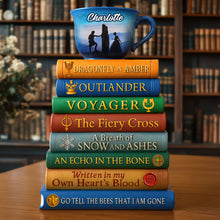 Load image into Gallery viewer, “Books are a uniquely portable magic.” - Bookstack Plaque, Personalized Gift for Book Lovers Shaped Plaques PopCulturePrints
