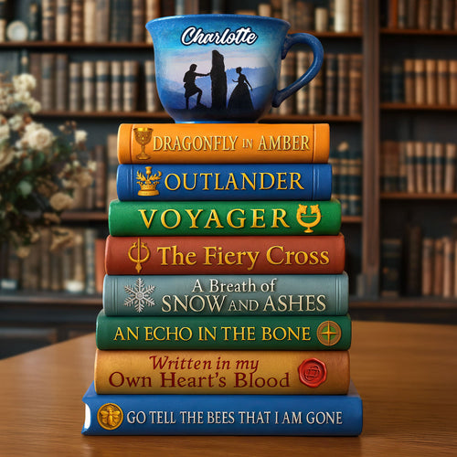 “Books are a uniquely portable magic.” - Bookstack Plaque, Personalized Gift for Book Lovers Shaped Plaques PopCulturePrints