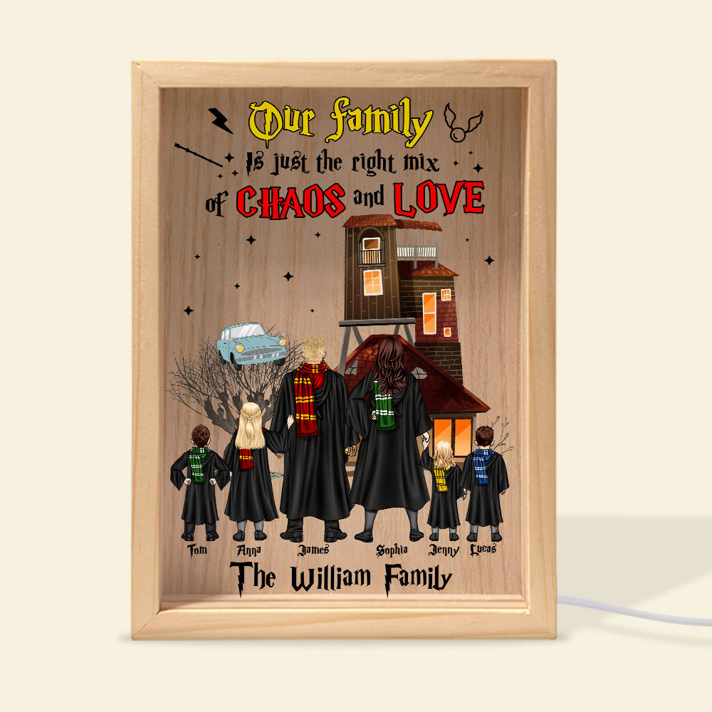 Personalized Wizarding Family Print - Chaos and Love Theme