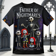 Load image into Gallery viewer, “Embrace the Spookiness!” - Dad &amp; Little Horrors 3D Shirt - Personalized Gift for Dads and Grandpas AOP Products PopCulturePrints
