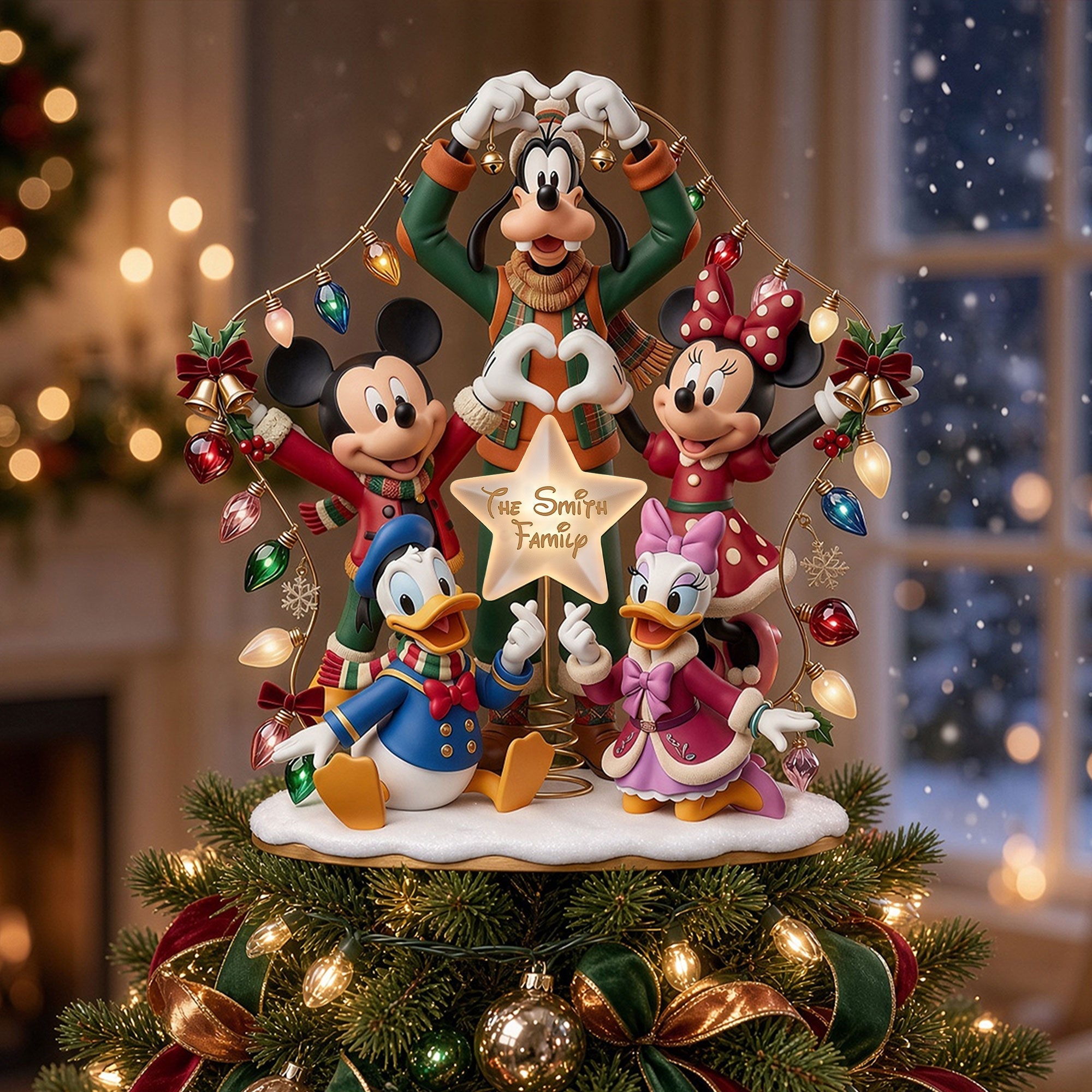 “Celebrate Togetherness this Christmas!” - Lovely Christmas Friends Tree Topper - Personalized Christmas Gift