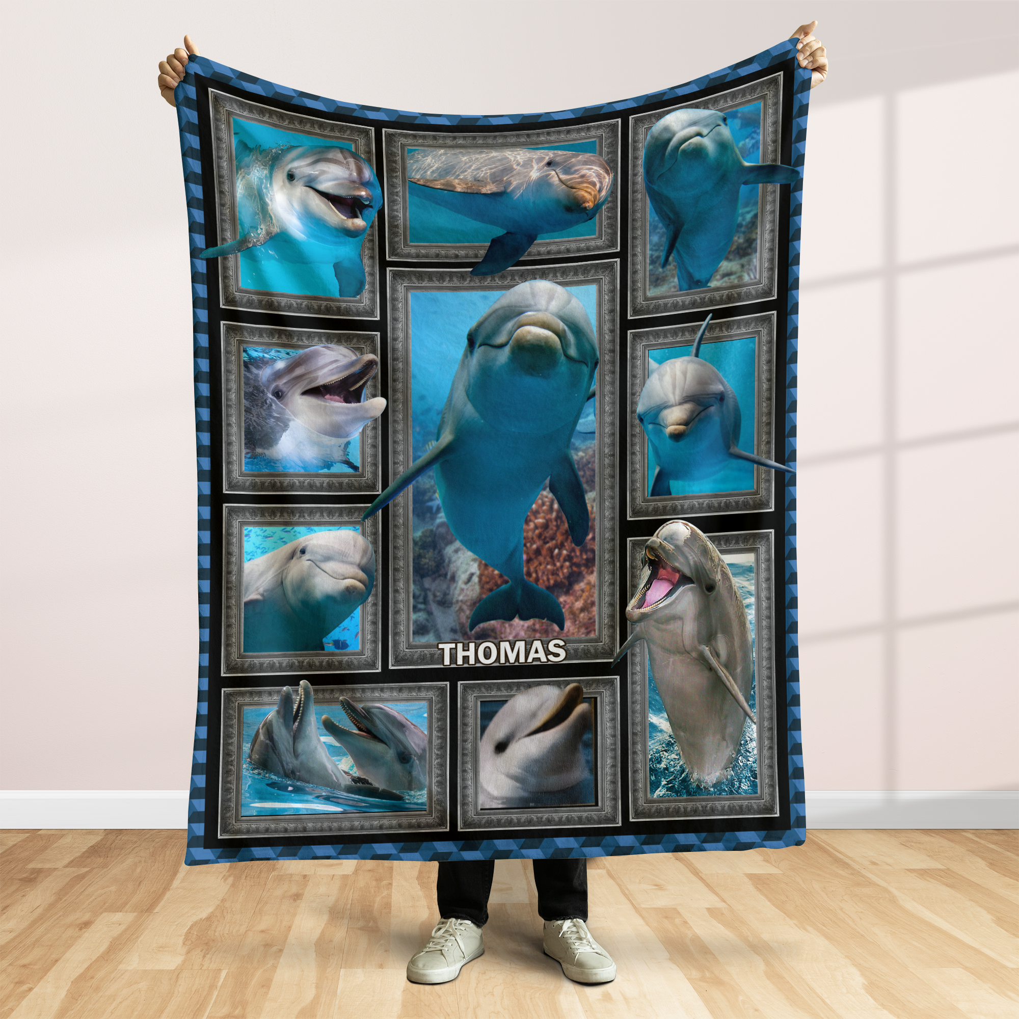 Personalized Dolphin Lover Blanket - Perfect Gift for Ocean Enthusiasts Blanket PopCulturePrints