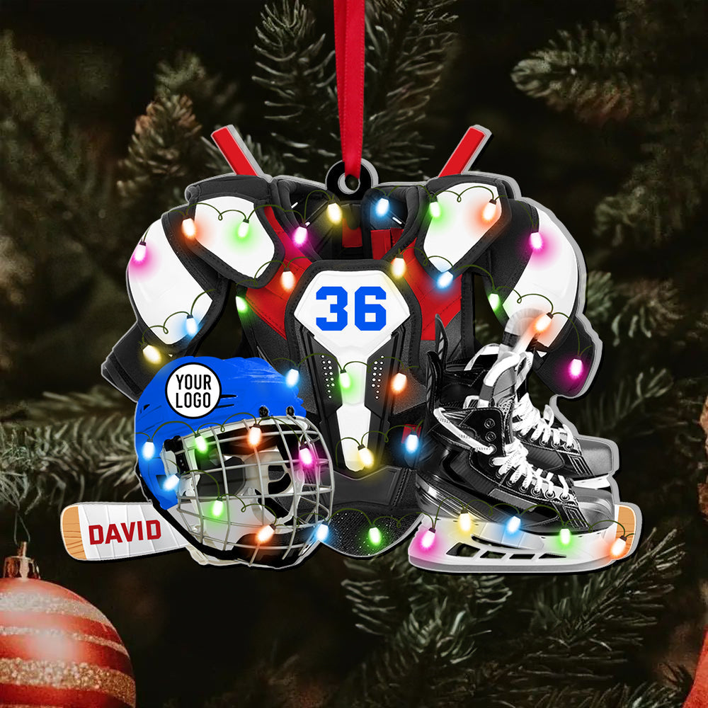 Custom Ice Hockey Fans Ornament - Personalized Gift Ornament PopCulturePrints