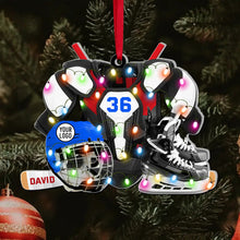 Load image into Gallery viewer, Custom Ice Hockey Fans Ornament - Personalized Gift Ornament PopCulturePrints

