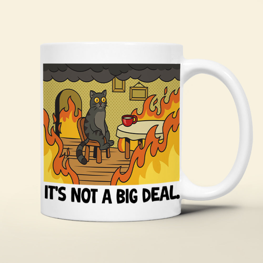 Personalized Funny Burning Coffee Mug - I'm Just Fine, Thank You Coffee Mug PopCulturePrints