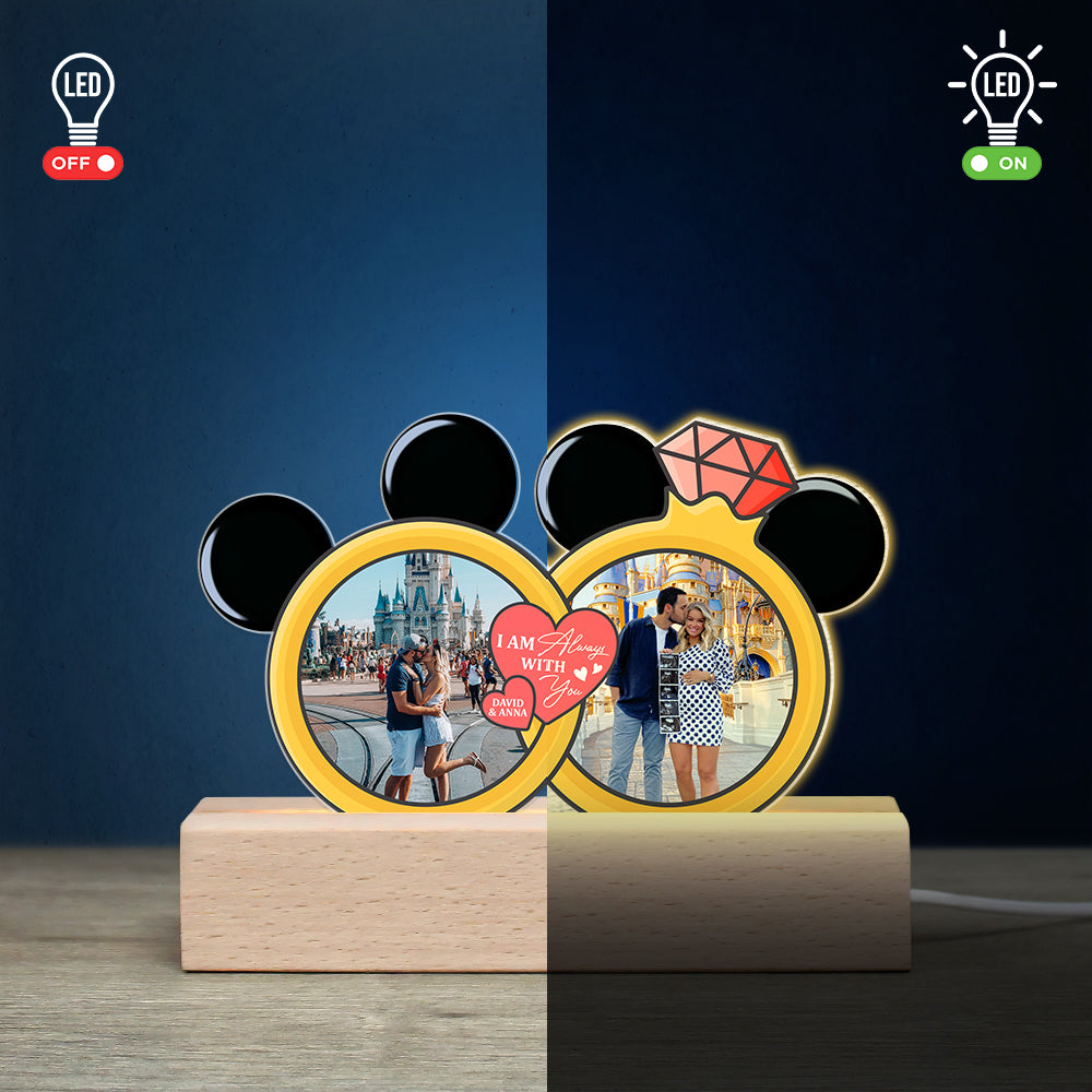 Personalized 3D LED Couple Photo Light - Always With You Led Night Light PopCulturePrints