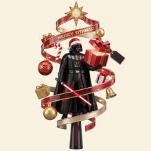 Load image into Gallery viewer, “Embrace the Dark Side of Christmas!” - Dark Christmas Tree Topper, Personalized Gift for Star Wars Fans
