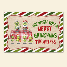 Load image into Gallery viewer, Personalized Grinchmas Family Door Mat - Custom Christmas Gift Doormat PopCulturePrints
