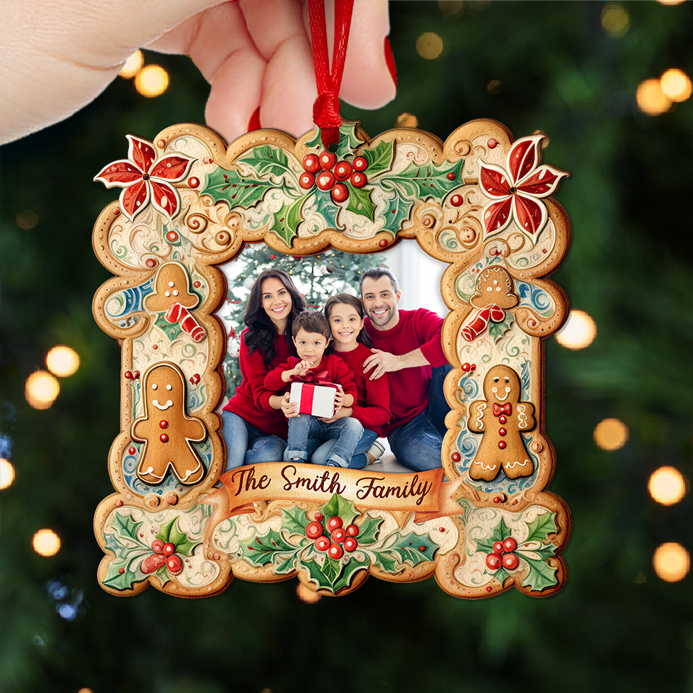 Personalized Family Christmas Ornament - Custom Photo Gift