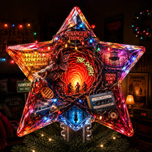 Load image into Gallery viewer, Illuminate Your Holidays with the Deep World Star Tree Topper - Personalized Gift for Fans of Stranger Things
