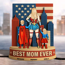 Load image into Gallery viewer, Best Mom Ever - Personalized Acrylic Plaque Gift for Mom Shaped Plaques PopCulturePrints
