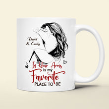 Load image into Gallery viewer, Custom Couple Coffee Mug - In Your Arms is My Favorite Place To Be Coffee Mug PopCulturePrints
