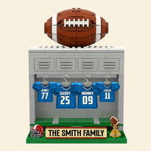 Load image into Gallery viewer, “Celebrate Family, Celebrate Football” - Personalized Football Family Plaque - Custom Gift for Parents, Children, Fans Shaped Plaques PopCulturePrints
