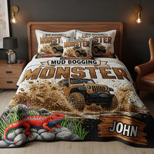 Load image into Gallery viewer, “Unleash the Adventure!” - Mud Bogging Quilt Bedding Set - Personalized Gift for Off-Road Lovers Bedding Set PopCulturePrints
