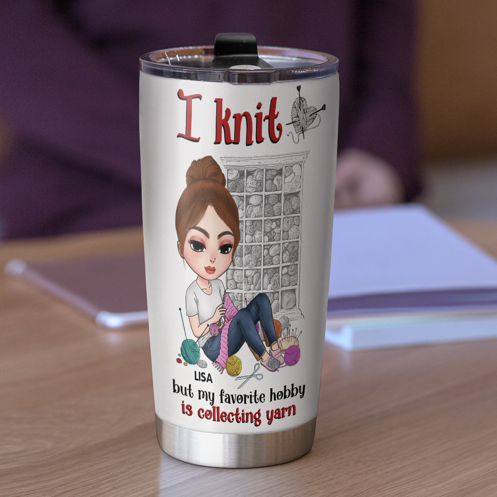 Personalized Knitting Knowledge Tumbler