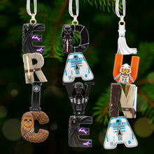 Load image into Gallery viewer, Custom Alphabet Letter Ornament - A Unique Personalized Christmas Gift for Fans of Pop Culture Ornament PopCulturePrints
